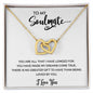 To My Soulmate | I Love You - Interlocking Hearts necklace